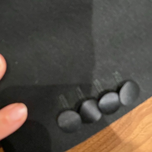 Giorgio Armani / black satin lapel ponte double breasted blazer jacket 56 IT XL - Picture 4 of 9